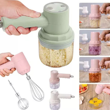 BATIDORA INALAMBRICA C/ PICADORA USB COOKING MACHINE